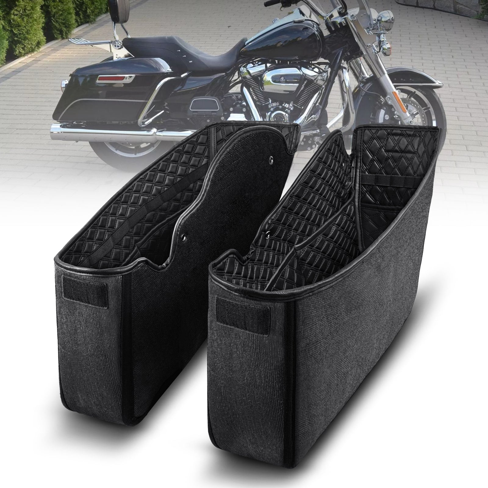 Motorcycle Saddle bag Liners Non-Stretched Inserts For Harley Davidson Touring 2014-2021