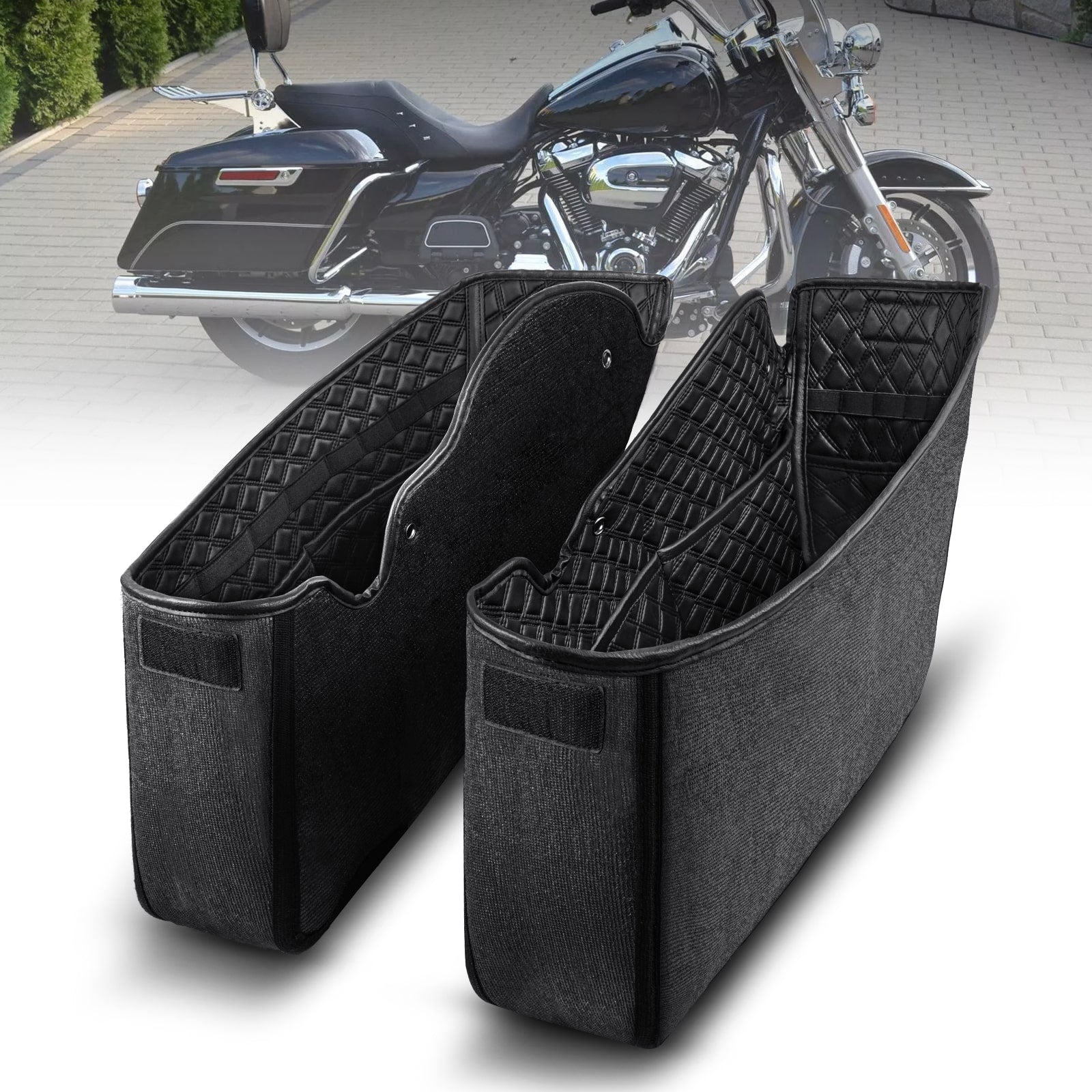 SaddleBags Organizer Liner Bottom Inserts Bags For Harley Touring Road King Street Glide