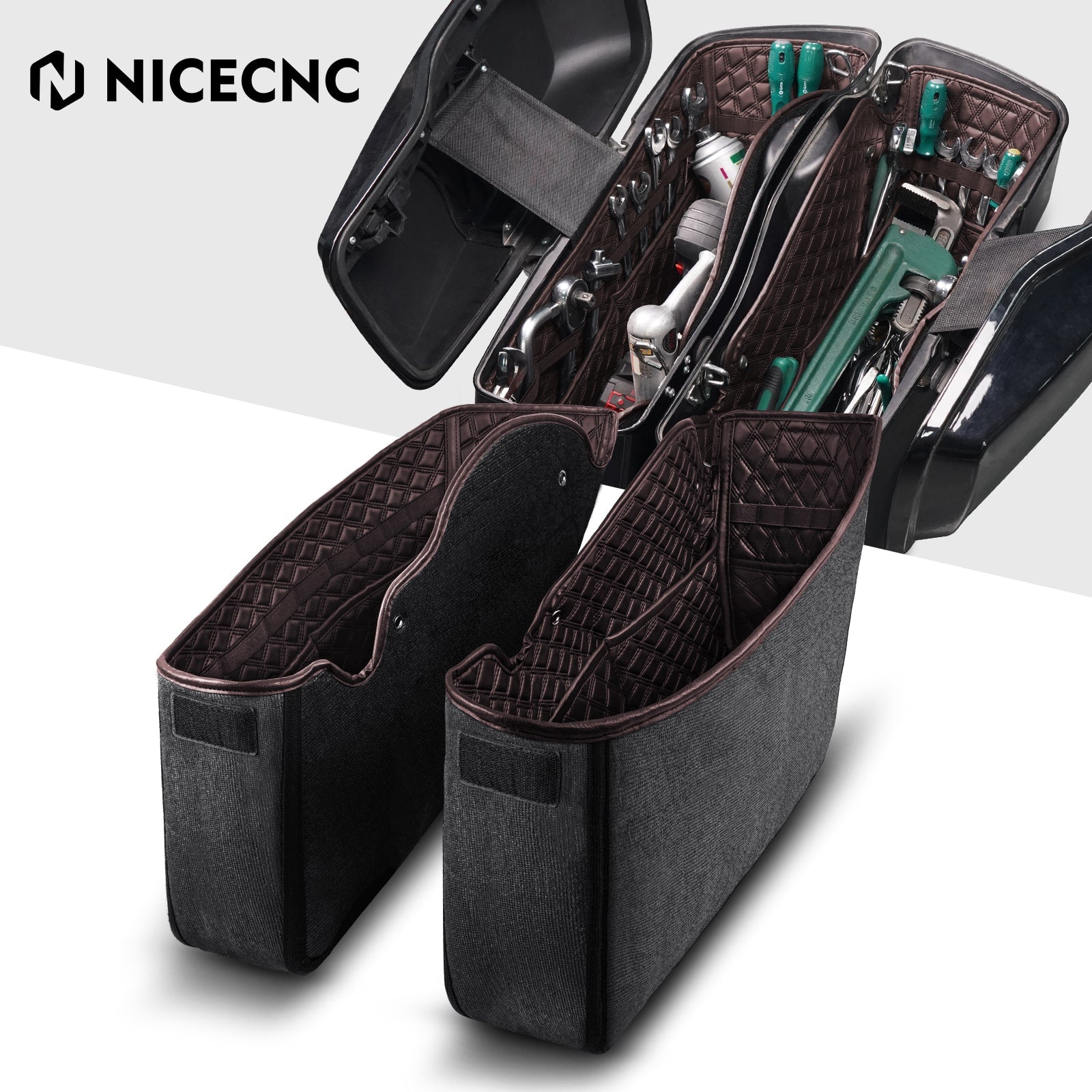 SaddleBags Organizer Liner Bottom Inserts Bags For Harley Touring Road King Street Glide