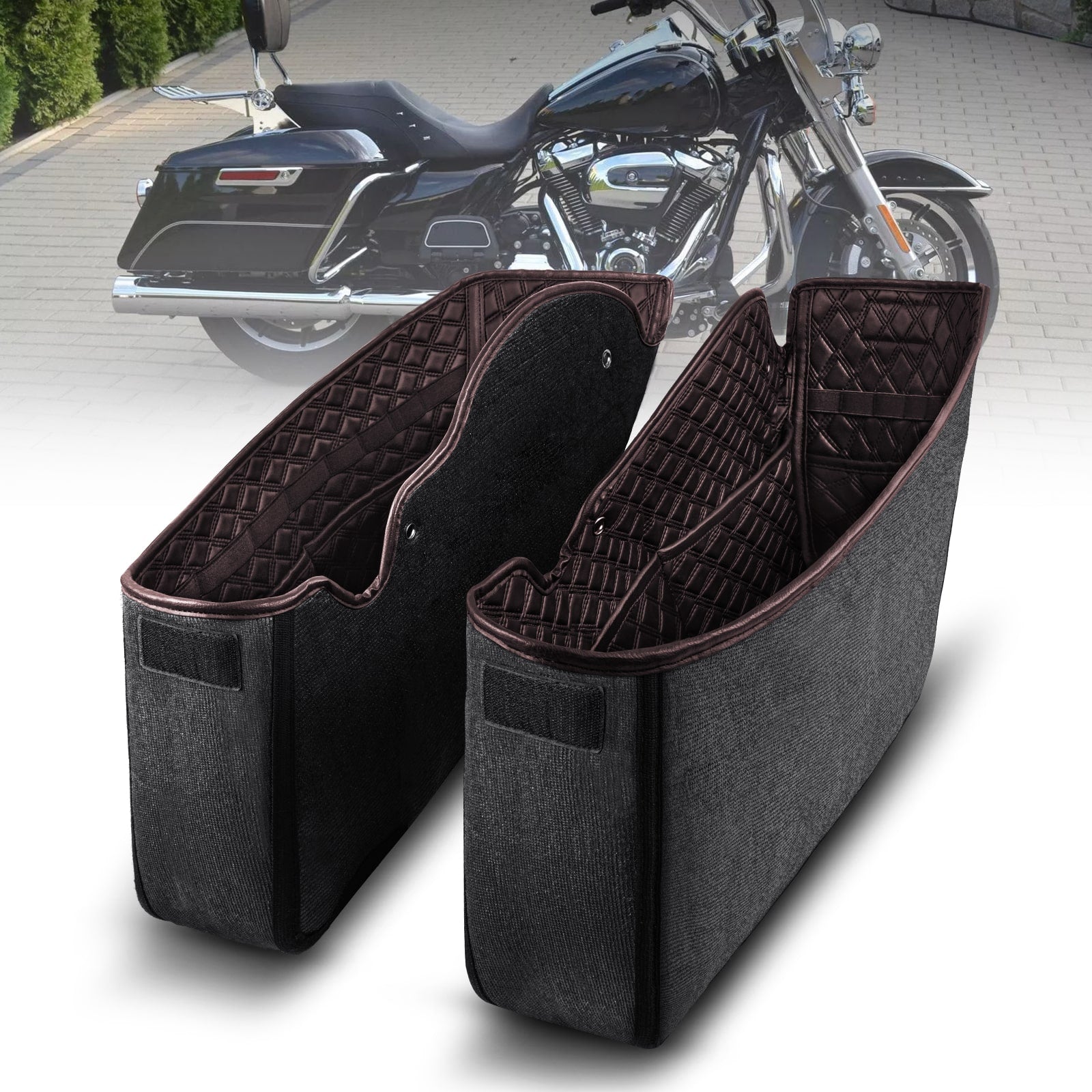 SaddleBags Organizer Liner Bottom Inserts Bags For Harley Touring Road King Street Glide