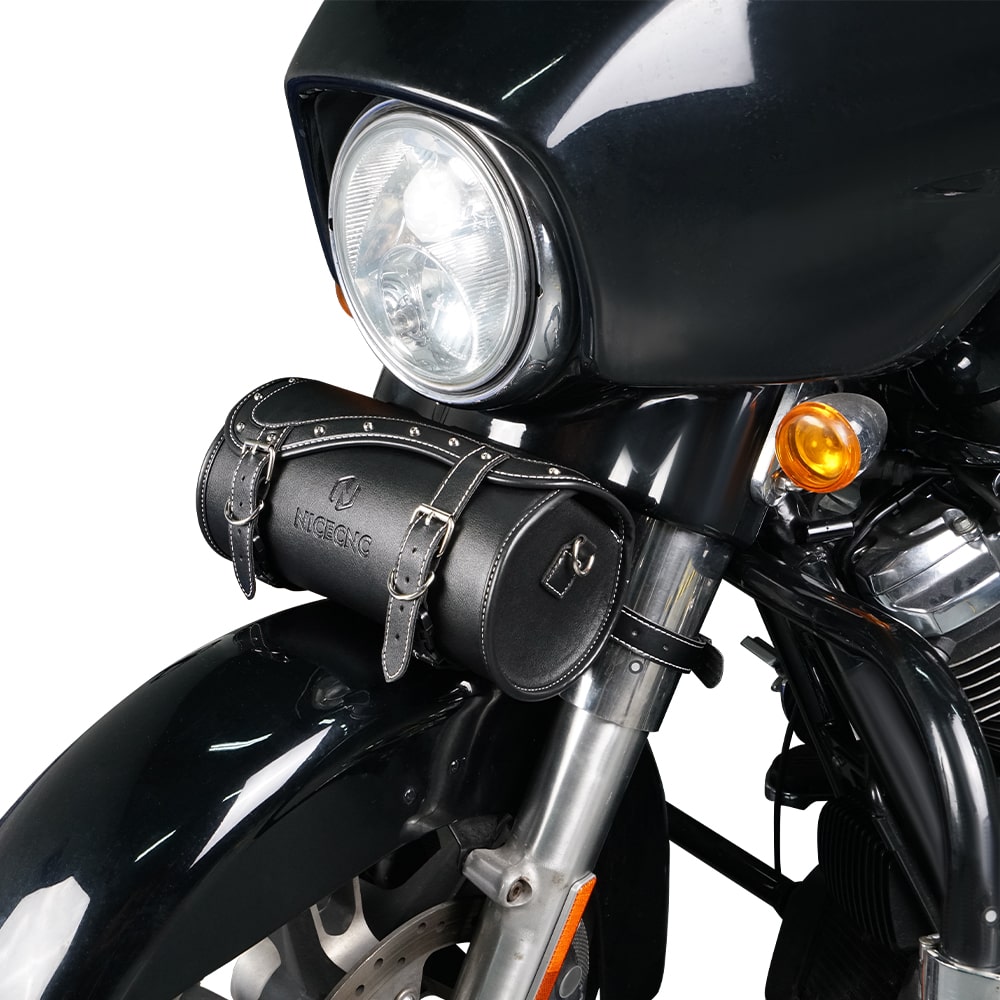 Motorcycle Handlebar Sissy Bar Bag with Shoulder Strap for BMW/ Harley Davidson/ Kawasaki