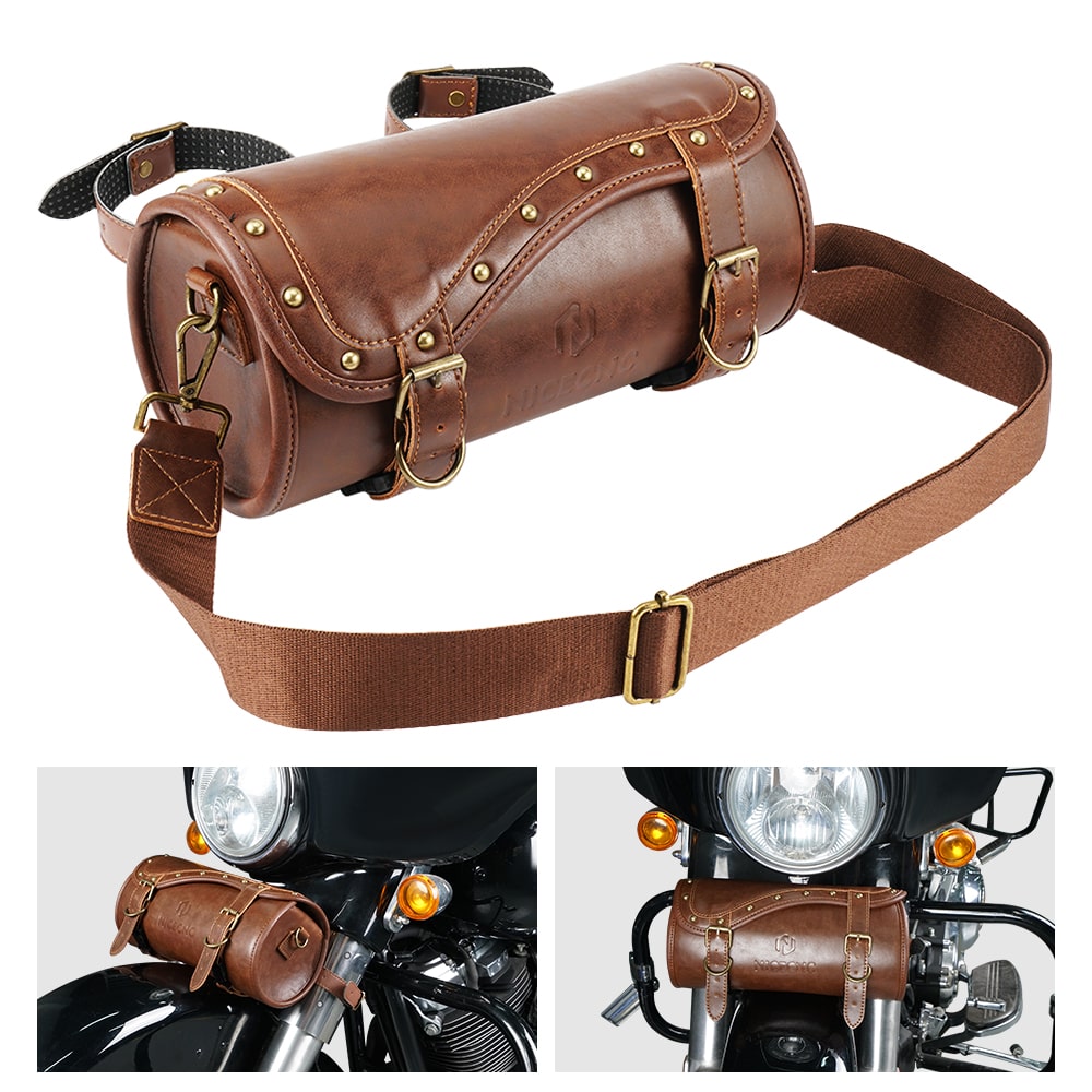 Motorcycle Front Fork Tool Storage Sissy Bar Bag with Shoulder strap