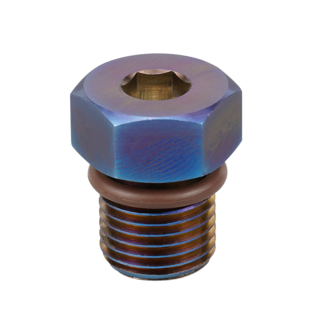 60328-98B Titanium Magnetic Oil Drain Plug for Harley Electra Road Street Glide