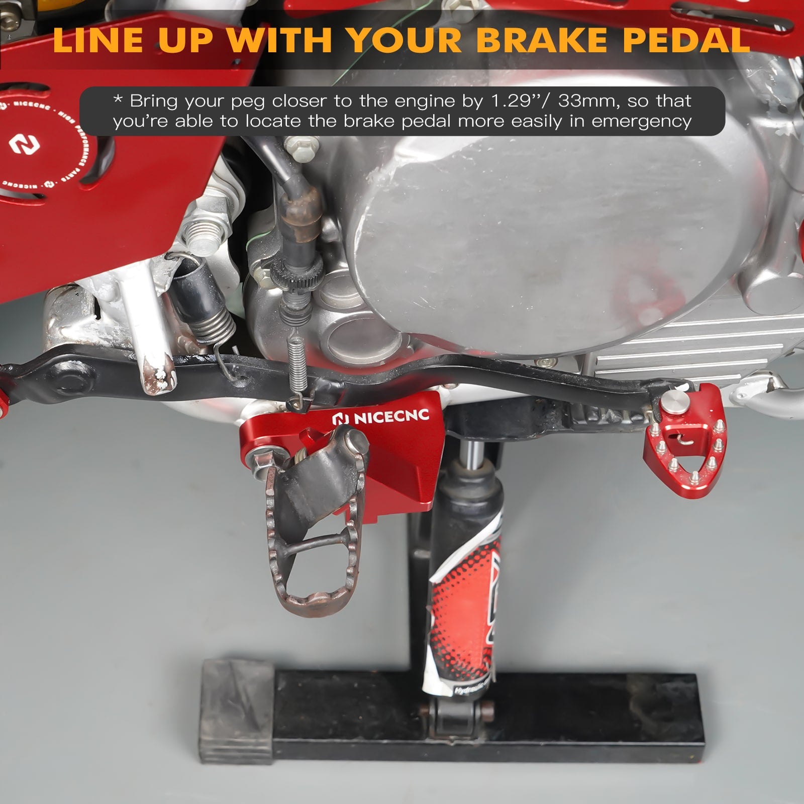 CNC Right Foot Peg Pedal Mount Bracket Step Holder For Honda XR650L 1993-2023