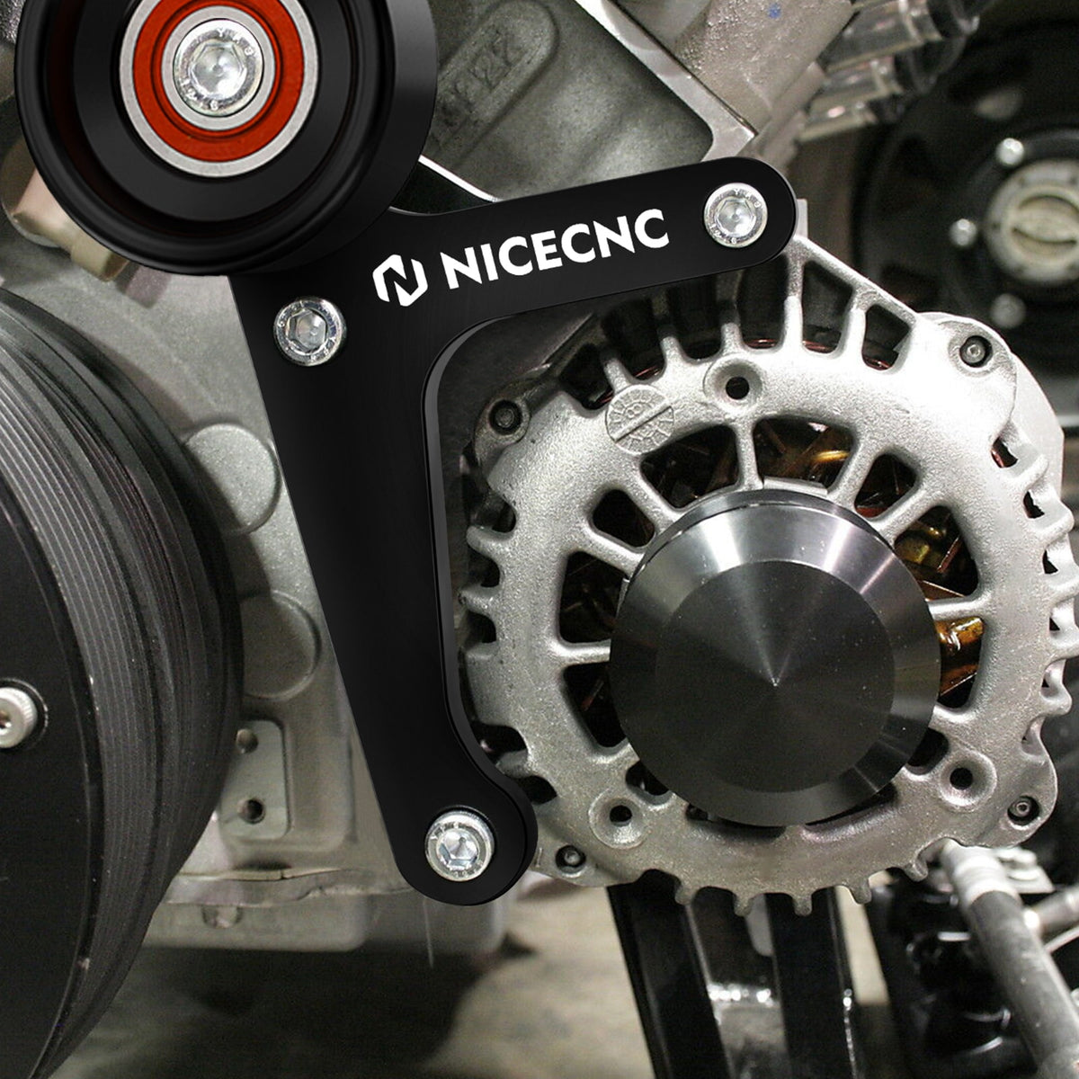 Low Mount F body LS Alternator bracket With Brace And Pulley