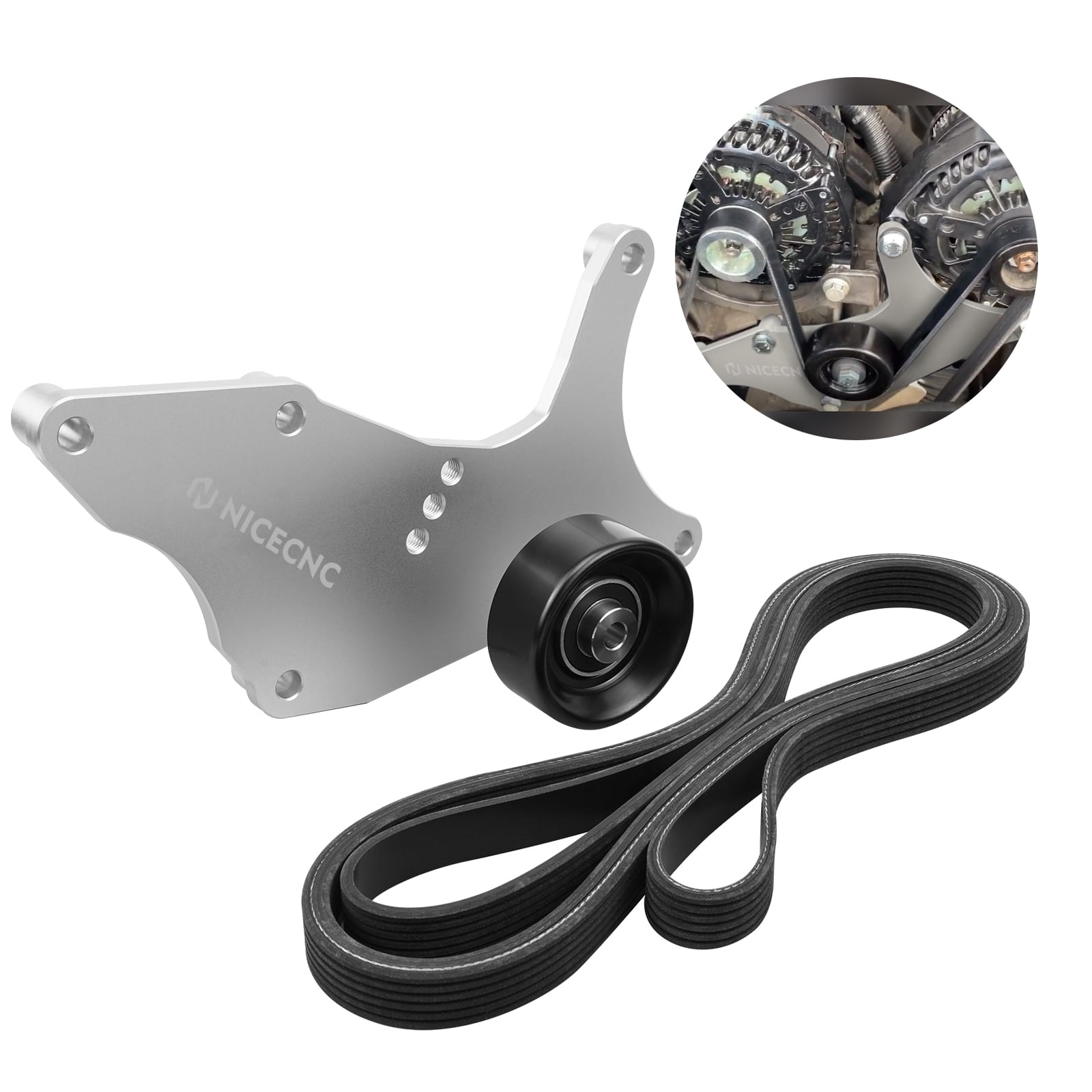LS Dual Alternator Bracket Kit for Chevy GM Vortec Engine 1999-2013 4.8, 5.3, 6.0, 6.2 V8