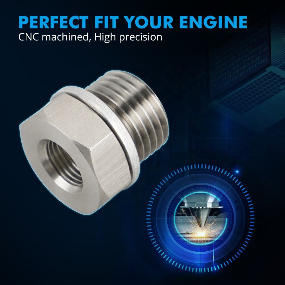 M16X1.5 LS1 LS2 LS3 LS7 LSX LS Engine Oil Pressure & Coolant Temp Gauge Adapter Swap