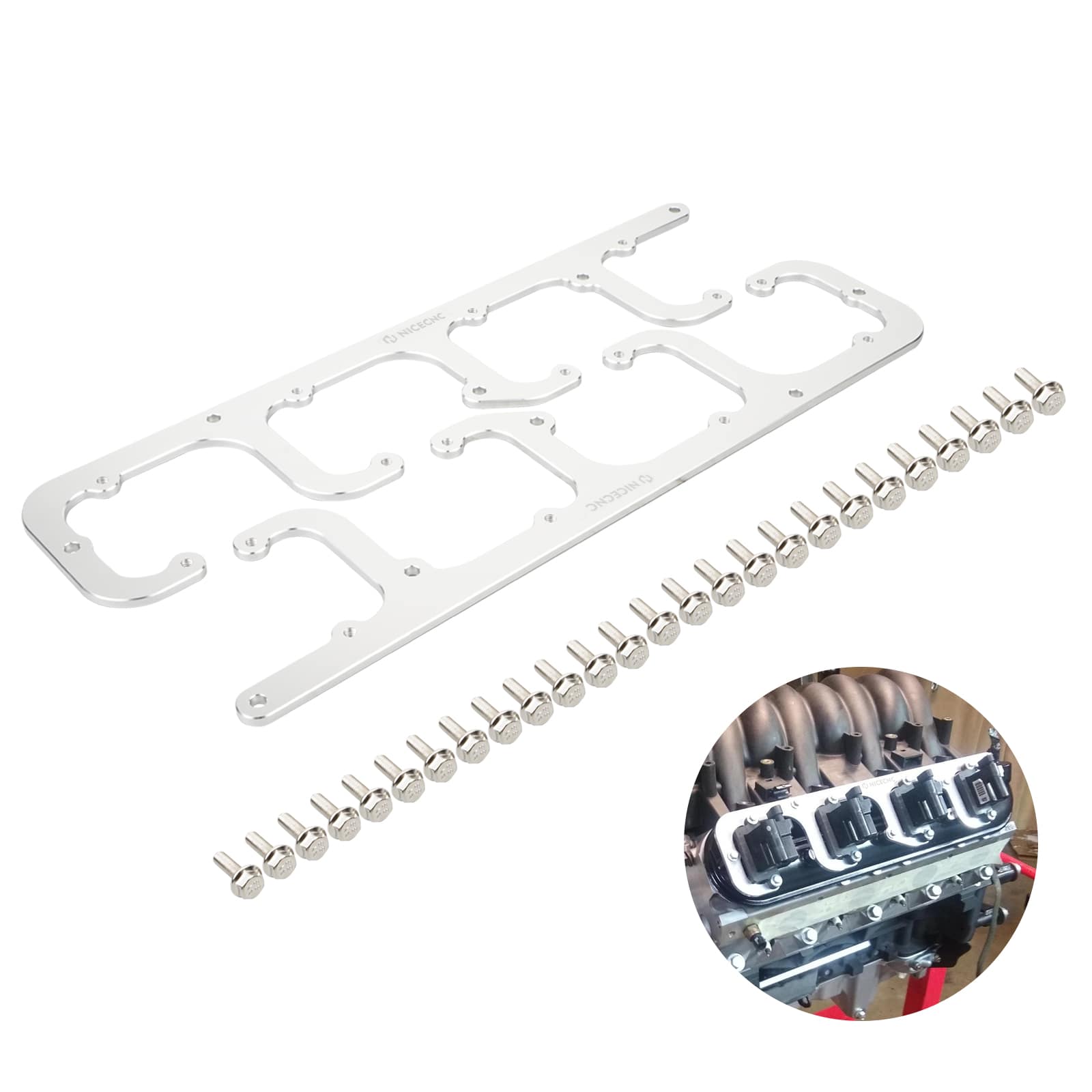 LS D581 Square Coil Bracket Valve Cover For Chevrolet Truck 4.8L 5.3L 5.7L 6.0L 6.2L 7.0L V8