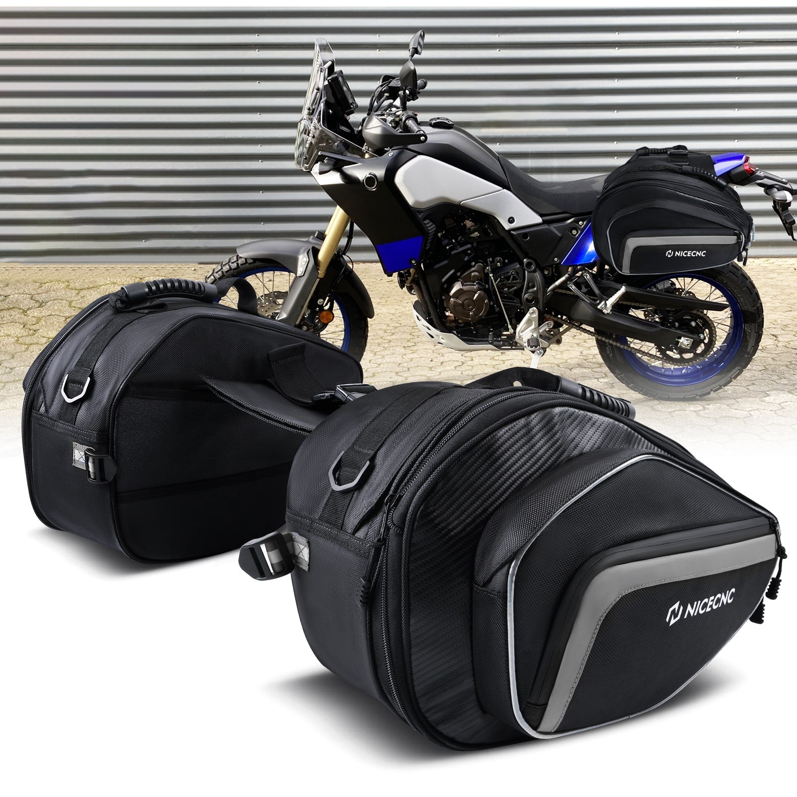 Universal Motorcycle Saddle bags 50L Travel Tank Luggage Bag