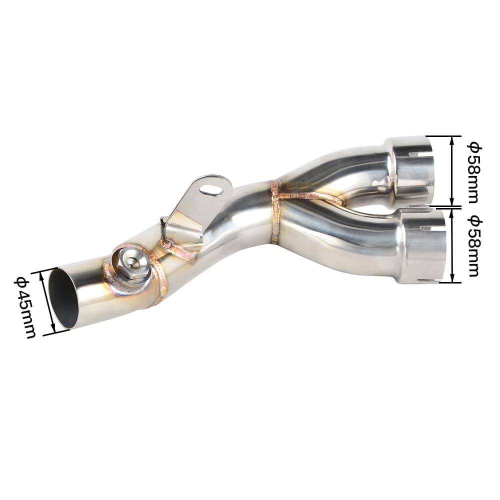 Exhaust Muffler Pipe Y Tip Mid Link For Yamaha YZF-R6 2006-2018 2019 2020