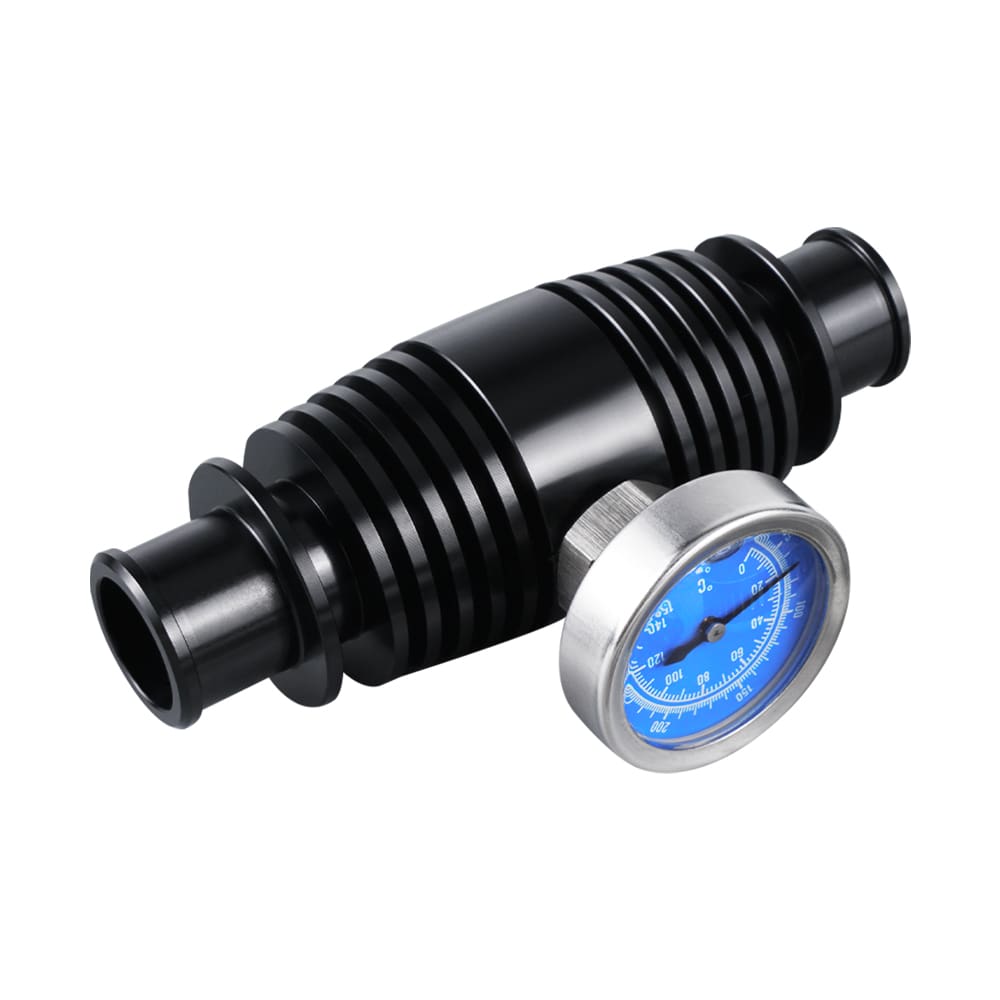 Radiator Inline Coolant Cooler w/ Temperature Gauge For Yamaha YFZ450R Raptor 700