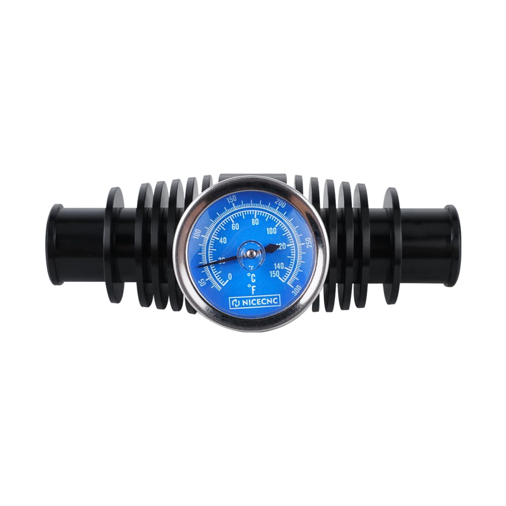 Radiator Inline Coolant Cooler w/ Temperature Gauge For Yamaha YFZ450R Raptor 700