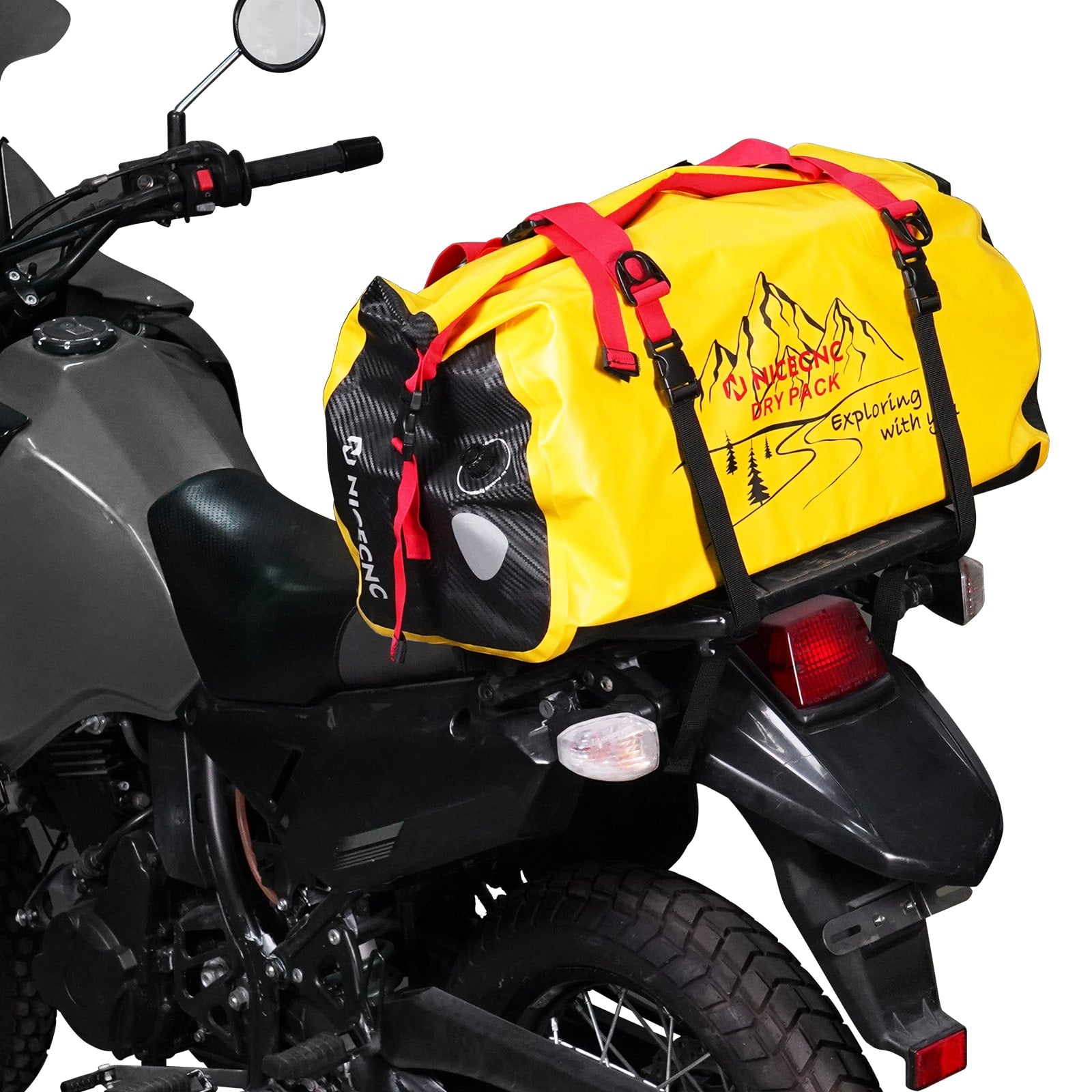 Motorcycle 66L Dry Duffel Bag | Rear Seat Tail Luggage Bag Waterproof