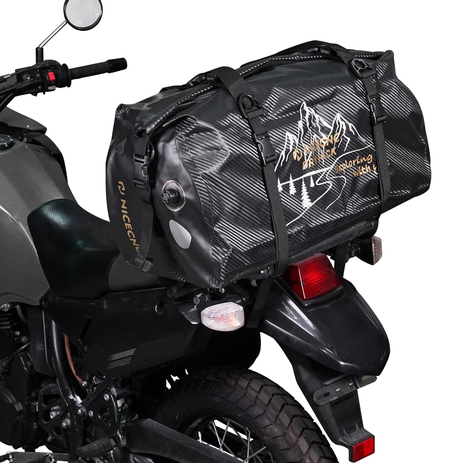Motorcycle 66L Dry Duffel Bag | Rear Seat Tail Luggage Bag Waterproof