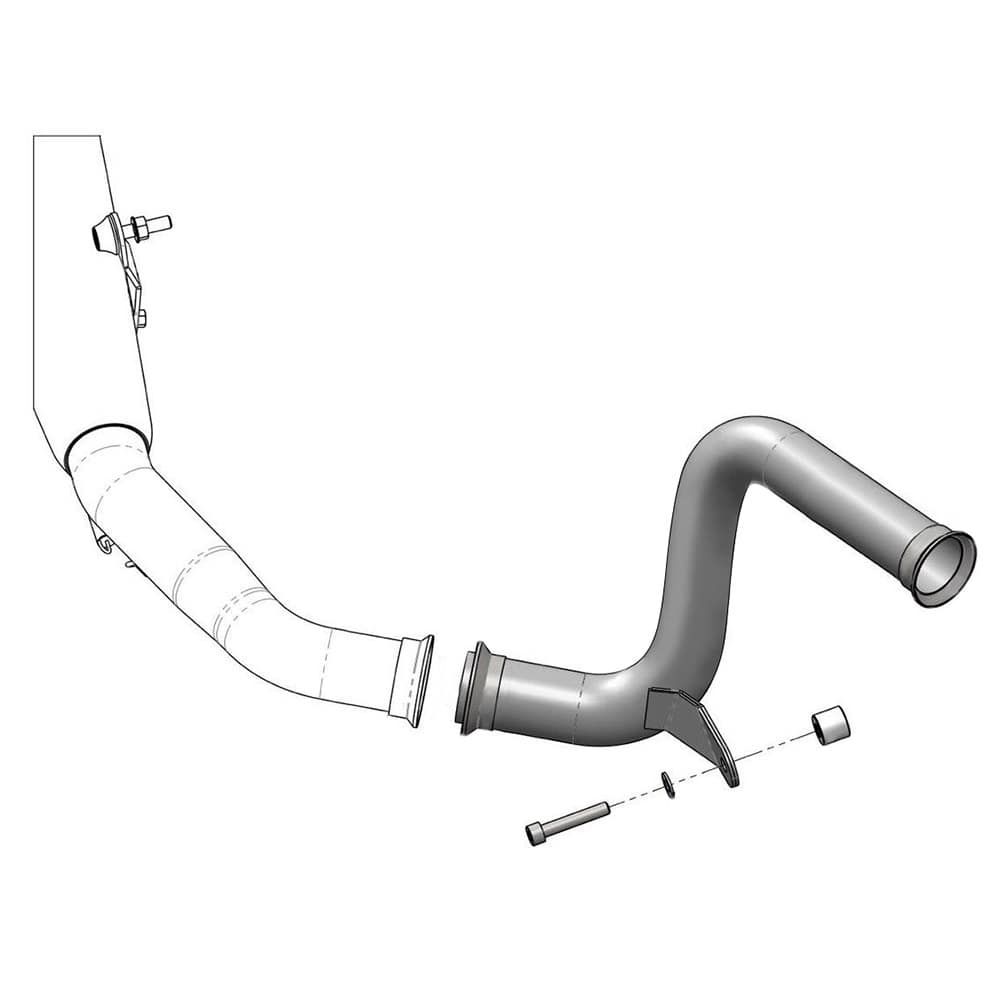 Exhaust Muffler Mid Pipe for KTM 125/390 Duke | RC125/390