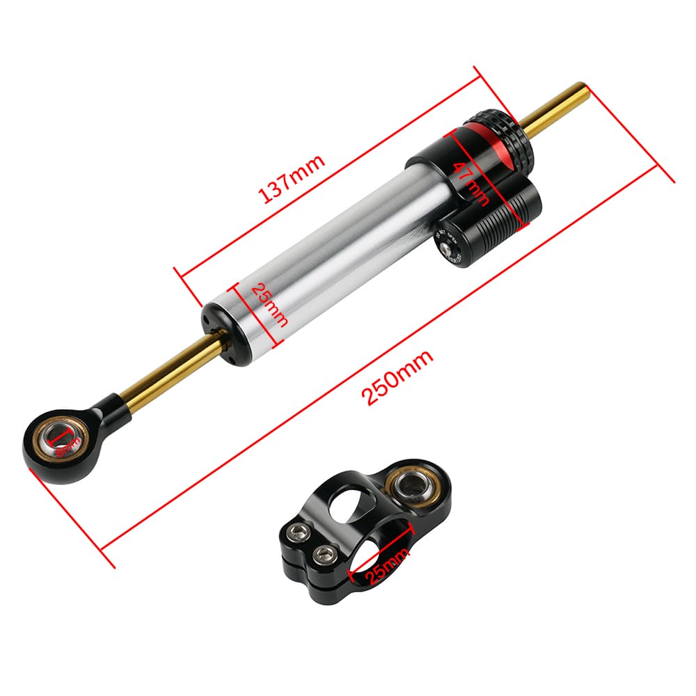Aluminum Steering Damper Adjustable For Street & Powersport Motorcycles