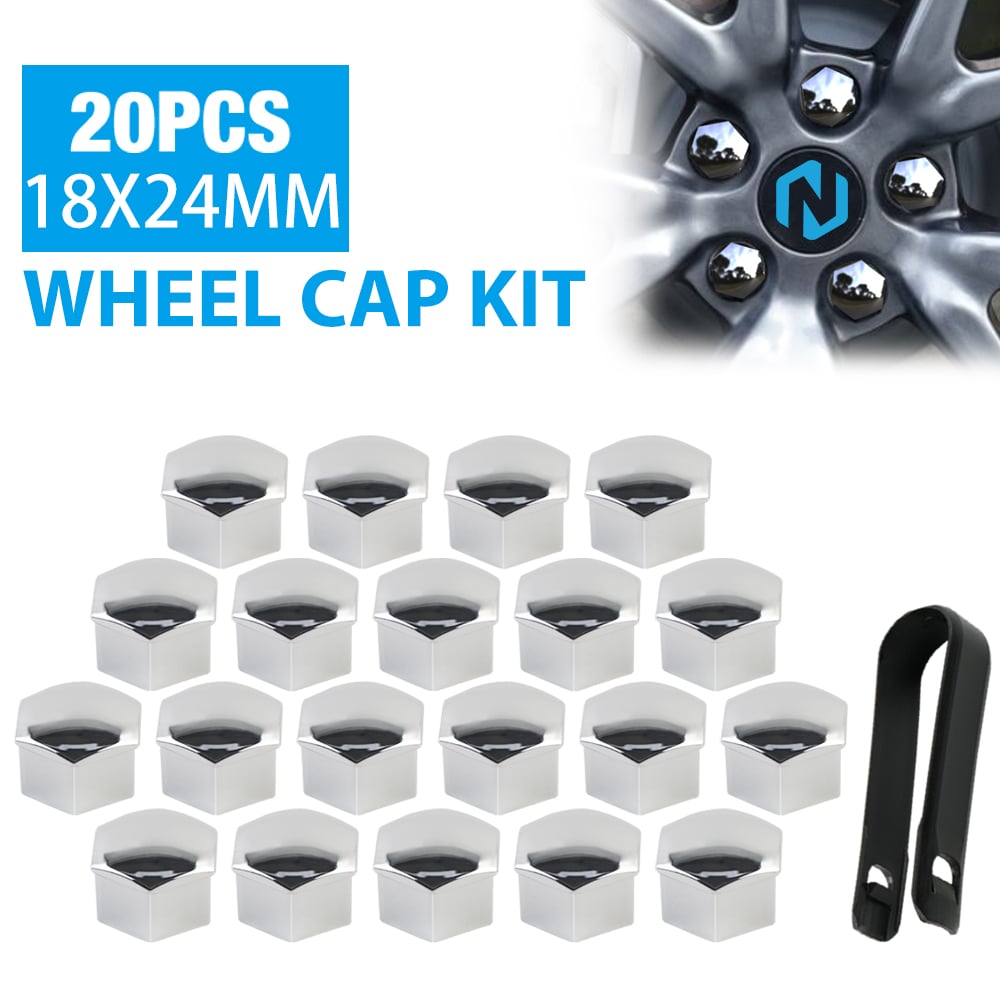 Silver Plating Wheel Lug Nut Cap Covers Trim For Tesla Model 3