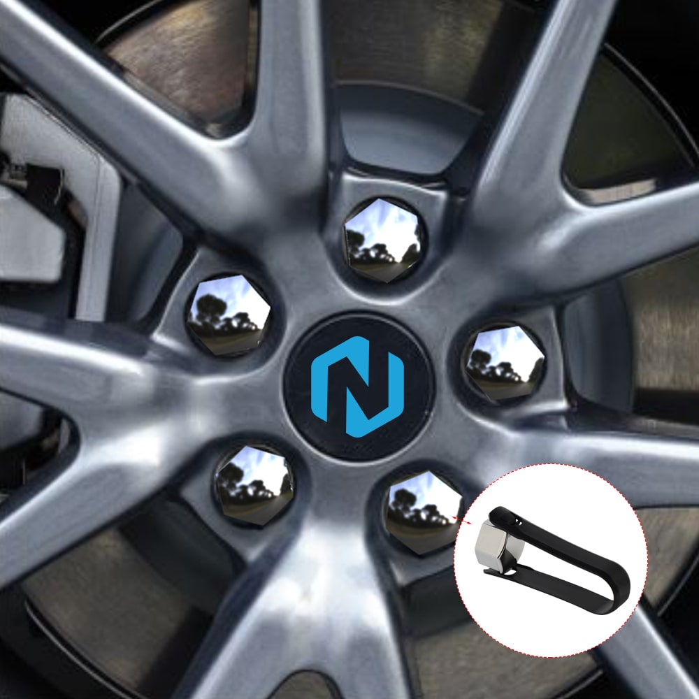 Silver Plating Wheel Lug Nut Cap Covers Trim For Tesla Model 3