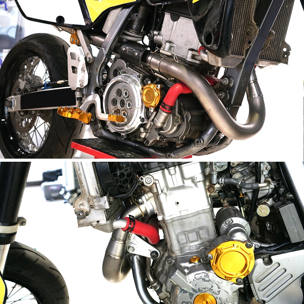 Full Exhaust Muffler Middle Link Pipe for Suzuki DRZ400/SM Kawasaki KLX400