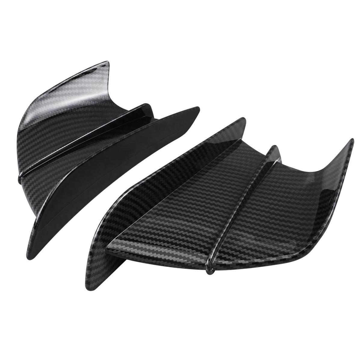Carbon Winglet Side Spoiler Air Deflector Wing Kit Universal