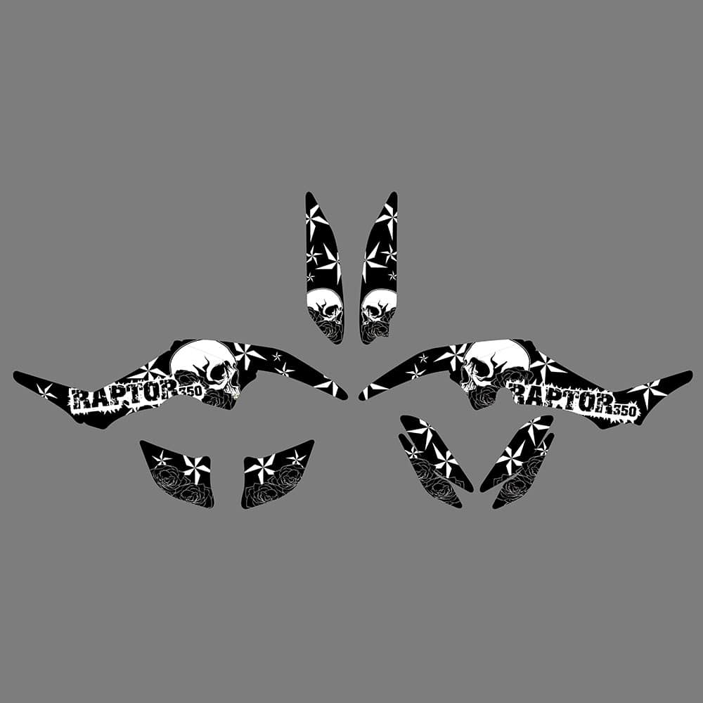ATV Graphics Decals Sticker For Yamaha Raptor 350 YFM350 2004-Present