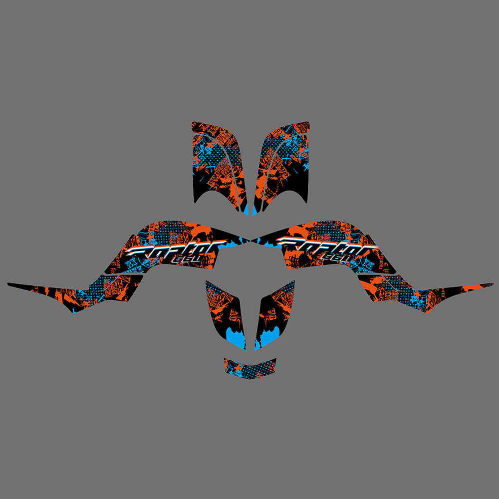 ATV Graphics Decals Stickers Kit For Yamaha Raptor 660R 01-05