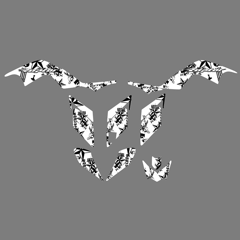 ATV Decals Fender Stickers Kit For Yamaha Raptor 700 2006-2012