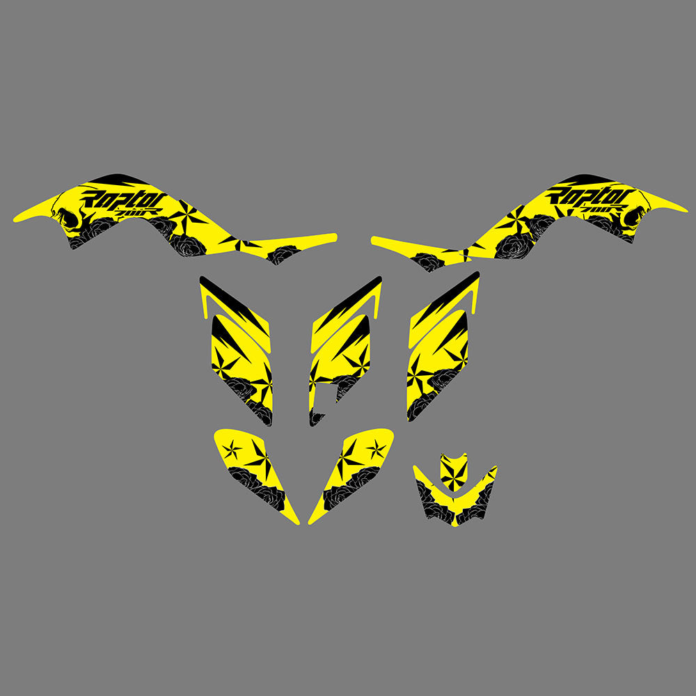 ATV Graphics Stickers Kit For Yamaha Raptor 700 YFM700 700R 2006-2012