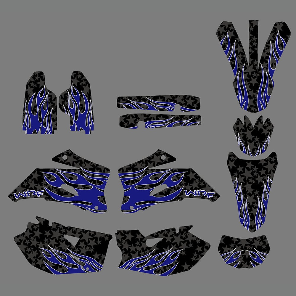Backgrounds Motorcycle Decals Stickers For Yamaha WR250F 2007-2013 WR450F 2007-2011