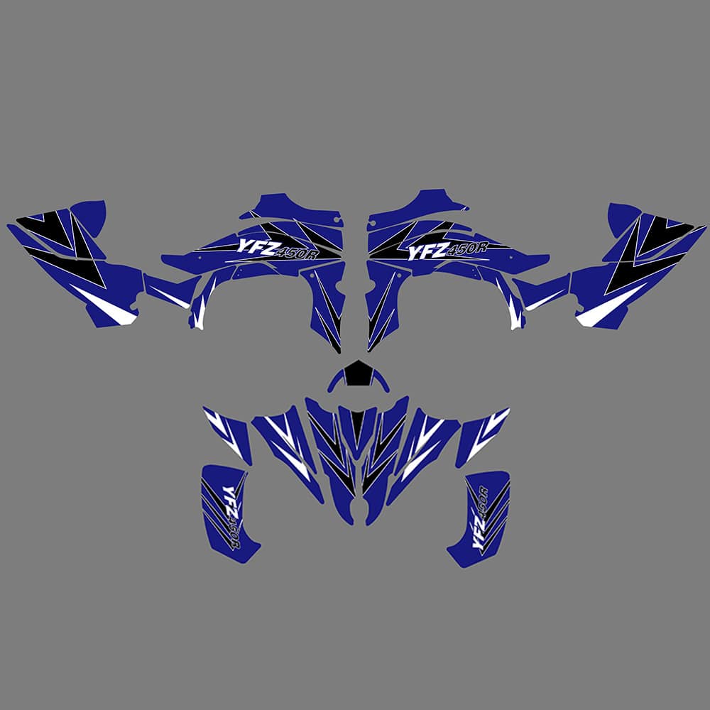 ATV Full Graphics Background Decals Sticker For Yamaha YFZ450R 2014-2022