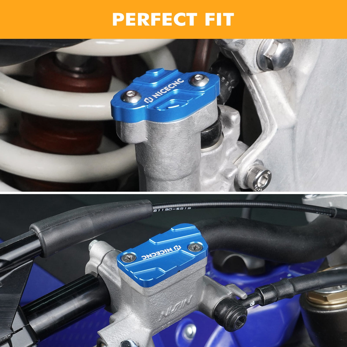 Zeta Front Brake Reservoir Cover Yamaha YZ250F '07-, YZ/YZF '08- Blue main image 0
